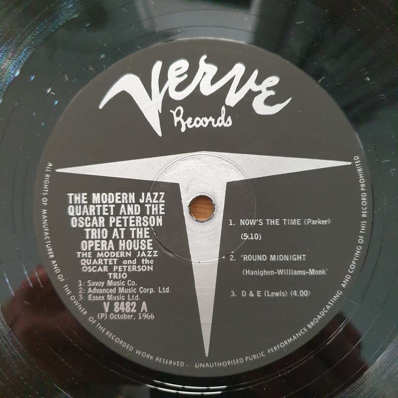 The Modern Jazz Quartet And The Oscar Peterson Trio  At The Opera House - Vinyl LP Record -...