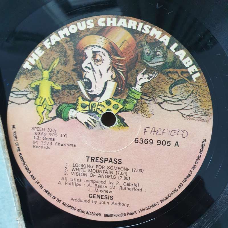 Genesis  Trespass  Vinyl LP Record (VG)