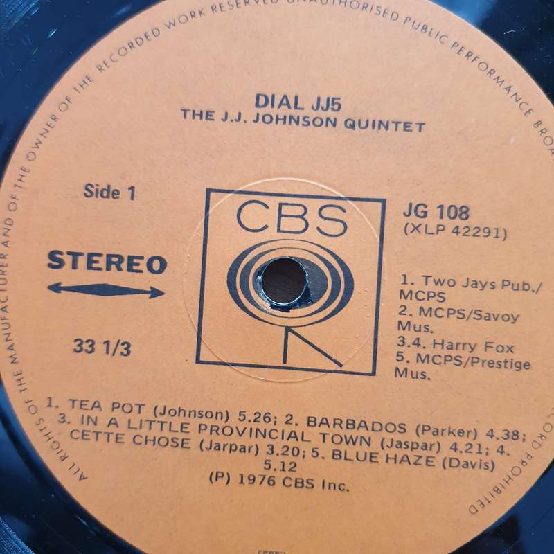 Jazz Giants - The J.J. Johnson Quintet  Dial J.J. 5 - Vinyl LP Record - Very-Good+ Quality (VG...
