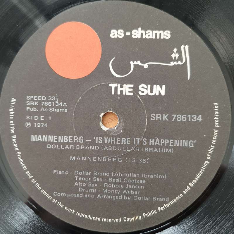 Dollar Brand  Mannenberg ~ 'Is Where It's Happening'   Abdullah Ibrahim - Vinyl LP Record  ...