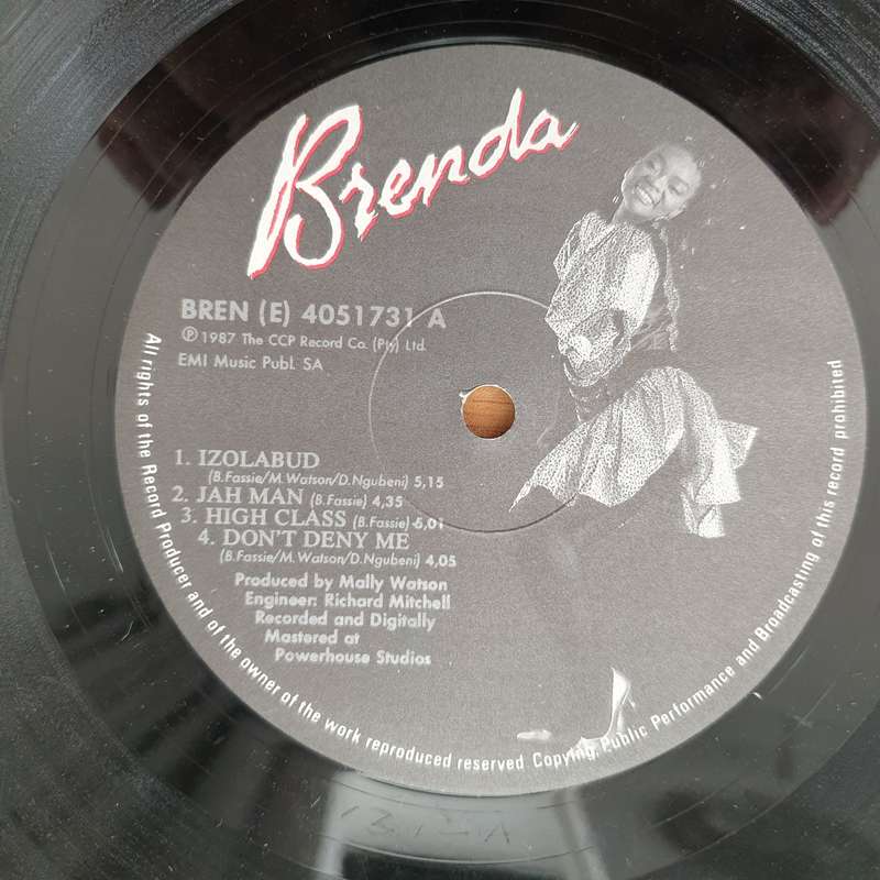 Brenda Fassie  Brenda - Vinyl LP Record - Very-Good+ Quality (VG+) (verygoodplus)