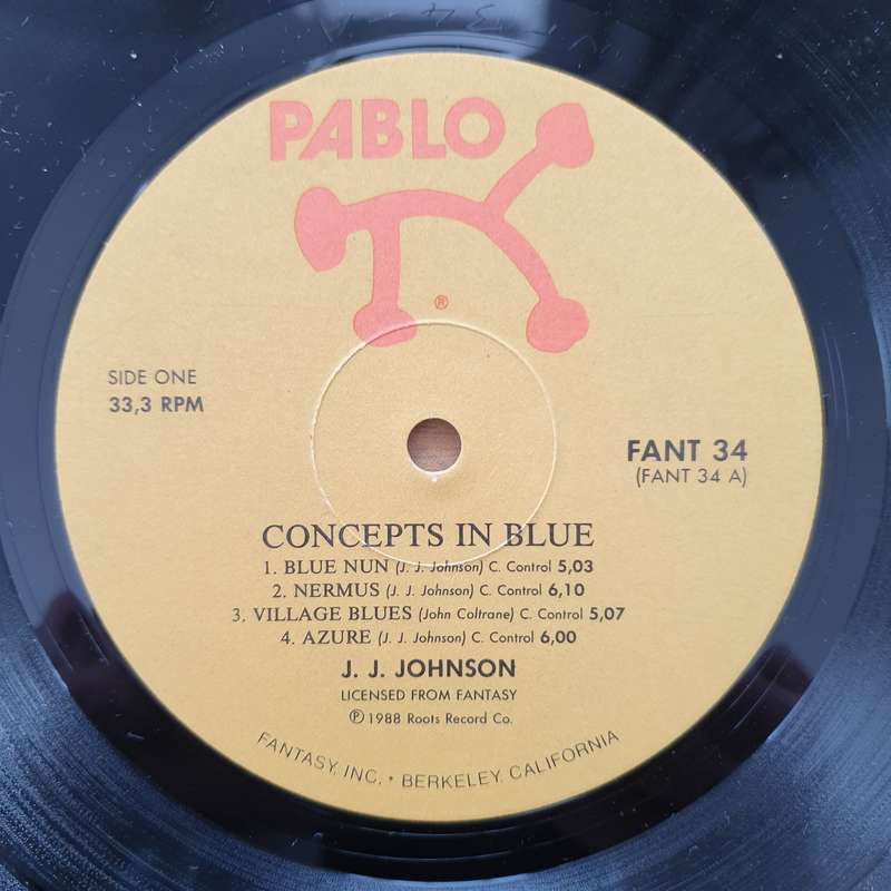 J.J. Johnson  Concepts In Blue - Vinyl LP Record - Very-Good+ Quality (VG+) (verygoodplus)