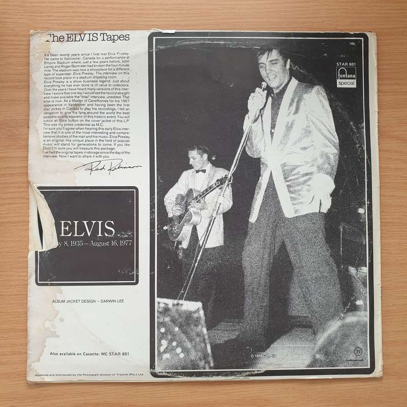 Elvis Presley  The Elvis Tapes - Vinyl LP Record - Very-Good Quality (VG) (verry)