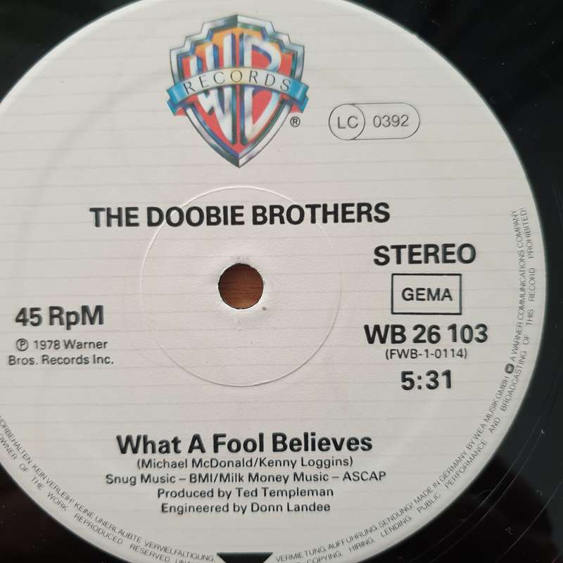 The Doobie Brothers  What A Fool Believes - Limited Edition - 45rpm - Vinyl LP Record - Very-G...