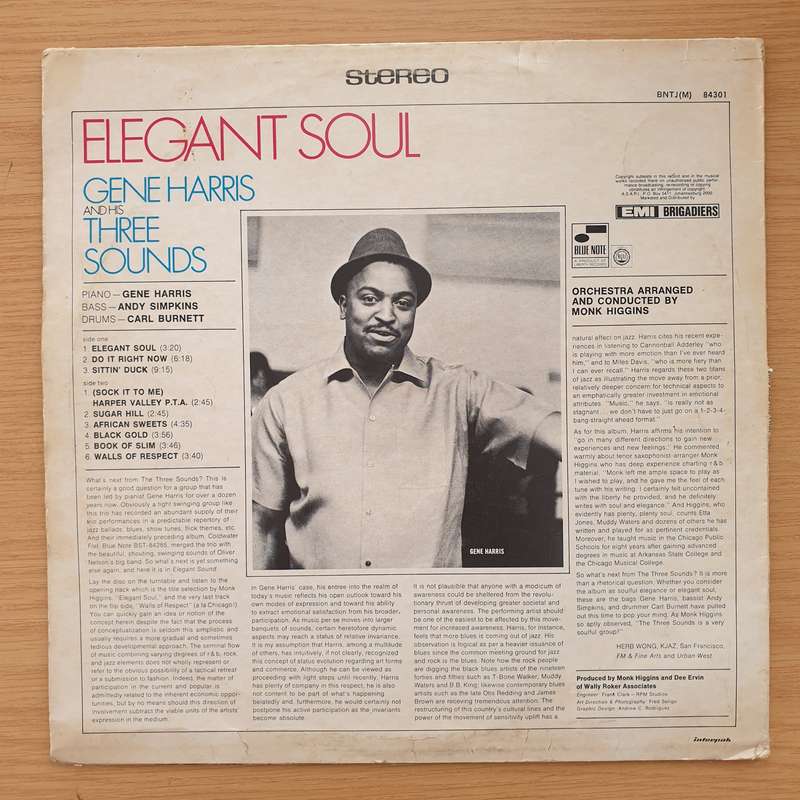 The Three Sounds, Gene Harris  Elegant Soul - Vinyl LP Record - Good+ Quality (G+) (gplus)