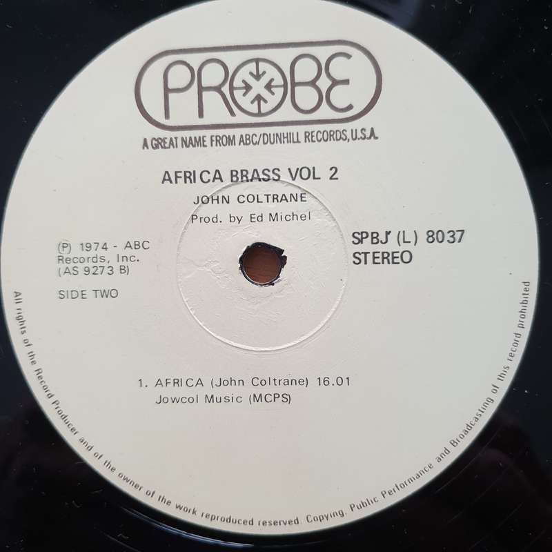 John Coltrane - The Africa Brass Sessions, Vol. 2 -  Vinyl LP Record - Very-Good+ Quality (VG+)