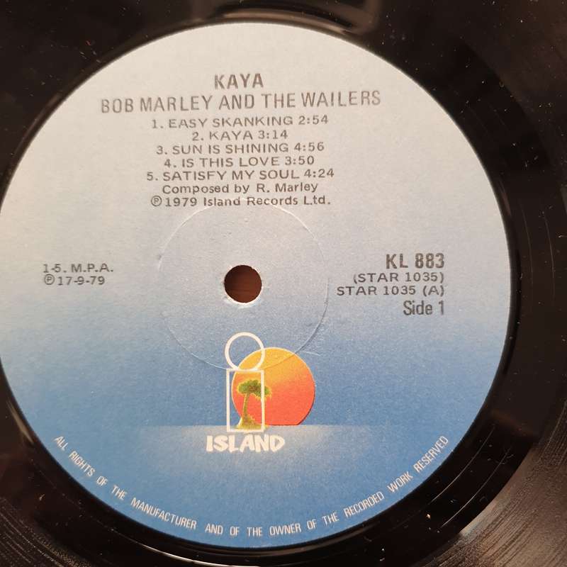 Bob Marley & The Wailers  Kaya -  Vinyl LP Record - Very-Good+ Quality (VG+)
