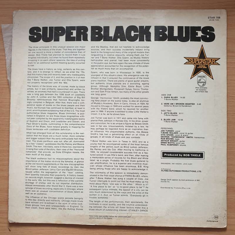 Super Black Blues Band Featuring T-Bone Walker, Big Joe Turner, Otis Spann  Super Black Blues ...