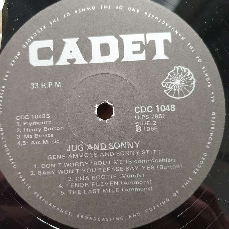 Gene Ammons & Sonny Stitt  Jug & Sonny  Vinyl LP Record - Very-Good+ Quality (VG+)