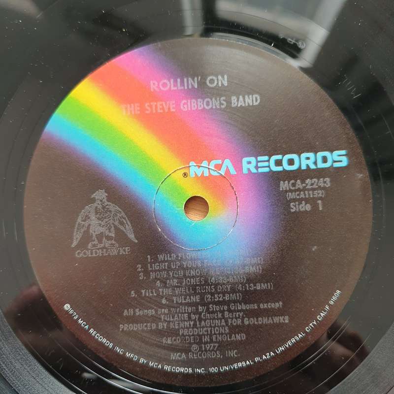 The Steve Gibbons Band  Rollin' On - Vinyl LP Record - Very-Good+ Quality (VG+)