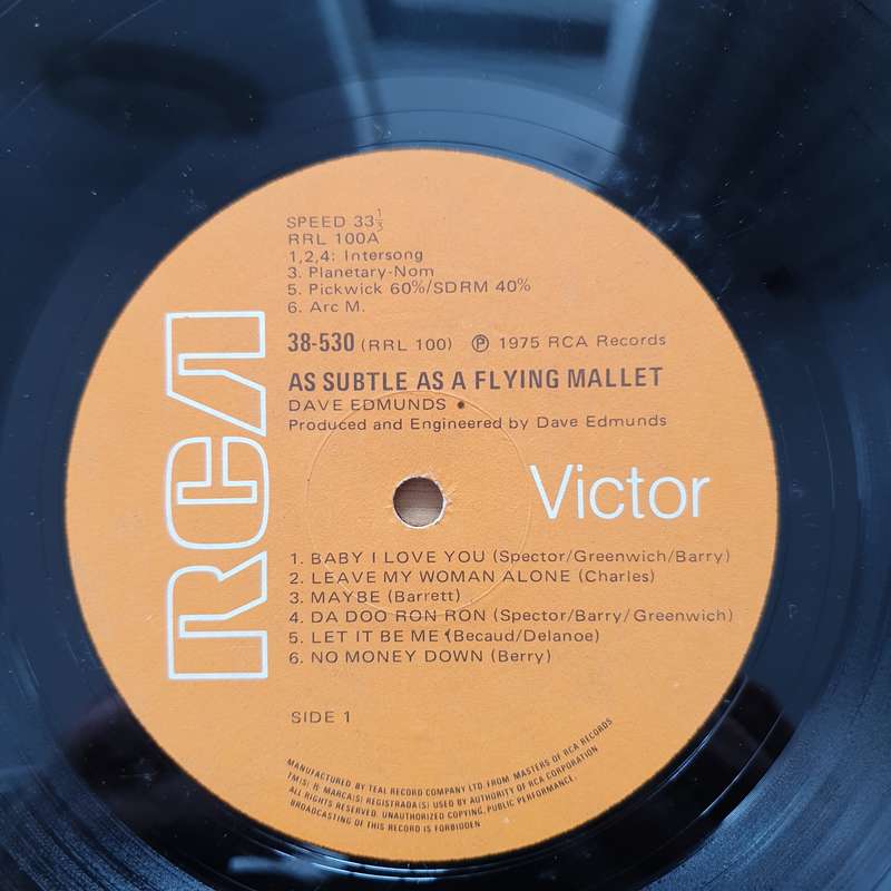 Dave Edmunds  Subtle As A Flying Mallet - Vinyl LP Record - Very-Good+ Quality (VG+)