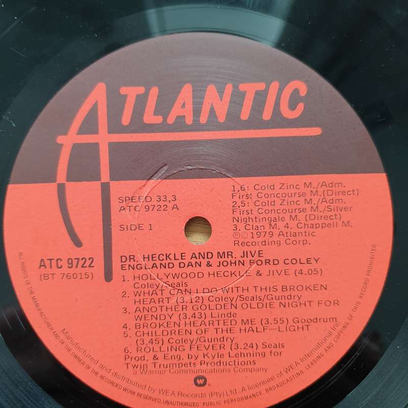 England Dan & John Ford Coley  Dr Heckle & Mr Jive  - Vinyl LP - Opened  - Very-Good+ Quali...