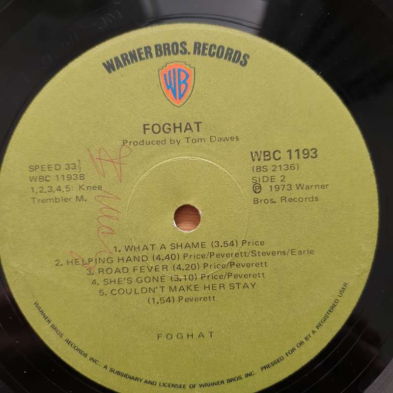 Foghat  Foghat - Vinyl LP Record - Very-Good+ Quality (VG+)