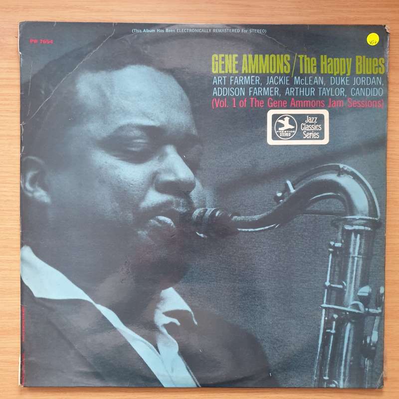 Gene Ammons  The Happy Blues - Vinyl LP Record - Very-Good+ Quality (VG+)