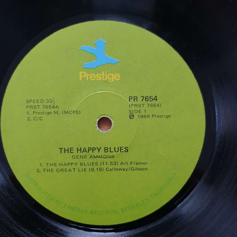 Gene Ammons  The Happy Blues - Vinyl LP Record - Very-Good+ Quality (VG+)