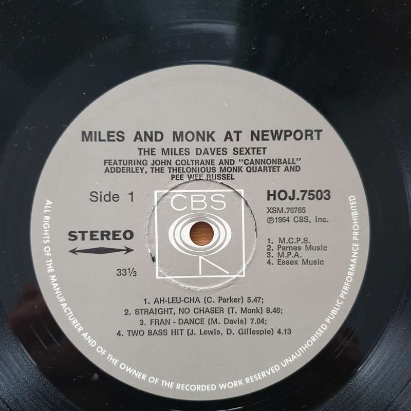 The Miles Davis Sextet & The Thelonious Monk Quartet  Miles & Monk At Newport - Vinyl LP Recor...