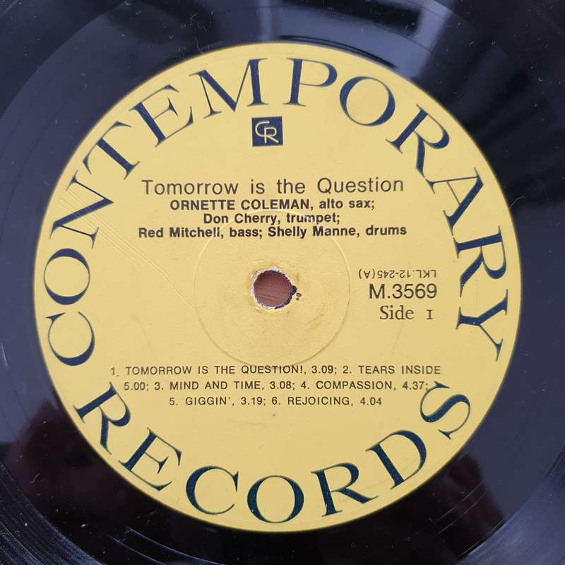 Ornette Coleman  Tomorrow Is The Question!  Vinyl LP Record - Very-Good+ Quality (VG+)
