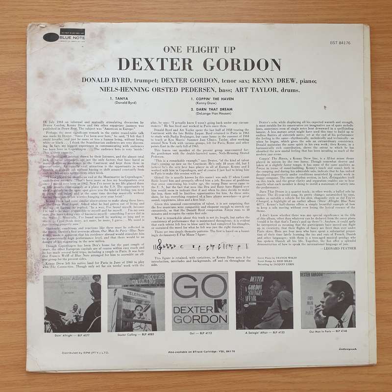 Dexter Gordon  One Flight Up - Vinyl LP Record - Very-Good+ Quality (VG+)