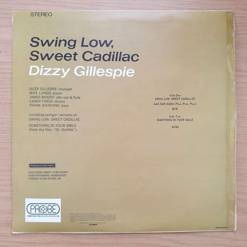 Dizzy Gillespie  Swing Low, Sweet Cadillac - Vinyl LP Record - Very-Good+ Quality (VG+)
