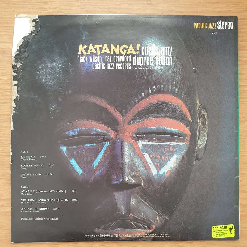 Curtis Amy & Dupree Bolton  Katanga! - Vinyl LP Record - Very-Good+ Quality (VG+)
