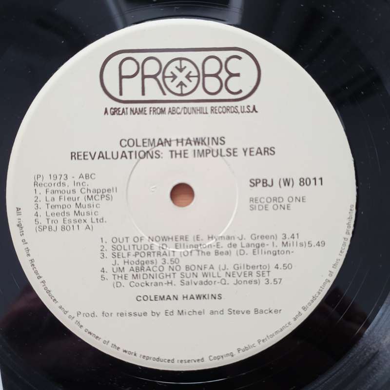 Coleman Hawkins  Reevaluations: The Impulse Years - Double Vinyl LP Record - Very-Good+ Qualit...