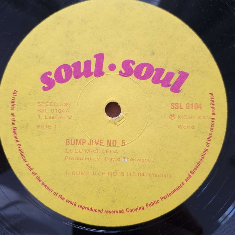 Lulu Masilela  Bump Jive No. 5  Vinyl LP Record - Very-Good+ Quality (VG+) (verygoodplus)