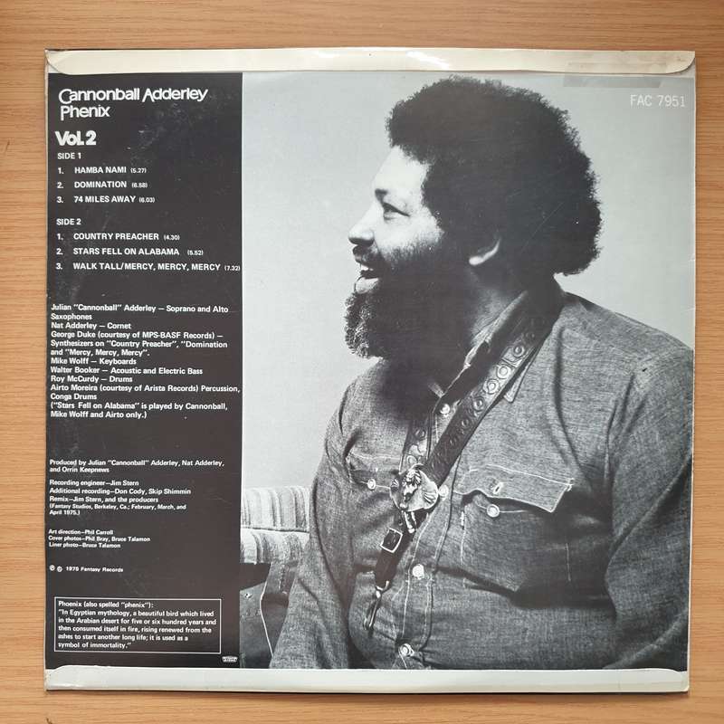 Cannonball Adderley  Phenix - Vol 2  Vinyl LP Record - Very-Good+ Quality (VG+) (verygoodplus)