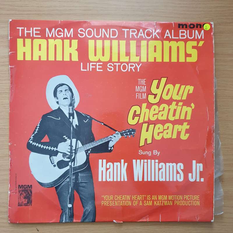 Hank Williams - Your Cheatin' Heart  MGM Soundtrack - Vinyl LP Record - Very-Good+ Quality (VG...