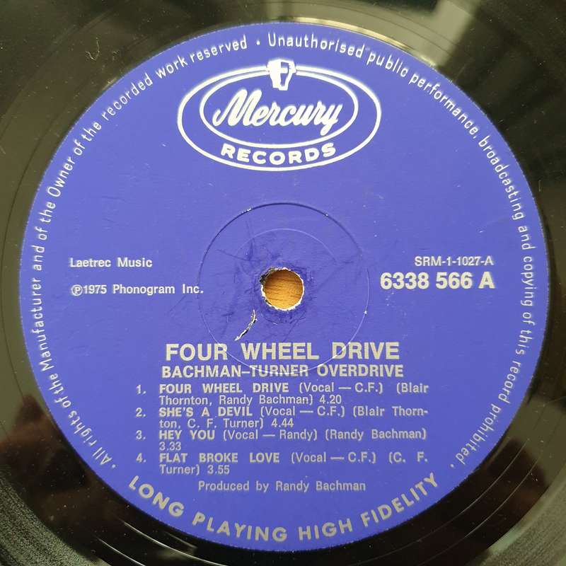 Bachman-Turner Overdrive  Four Wheel Drive - Vinyl LP Record - Very-Good- Quality (VG-) (mi...
