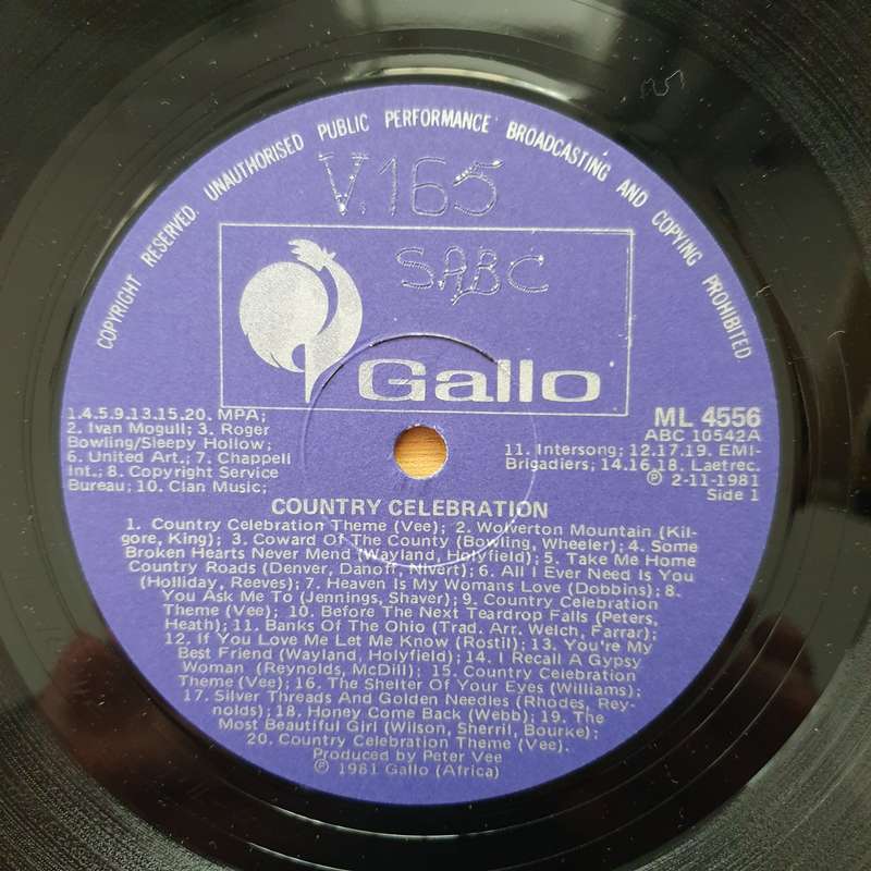 Country Celebration - 30 Great Country Hits (Rare SA) - Vinyl LP Record (VG+)