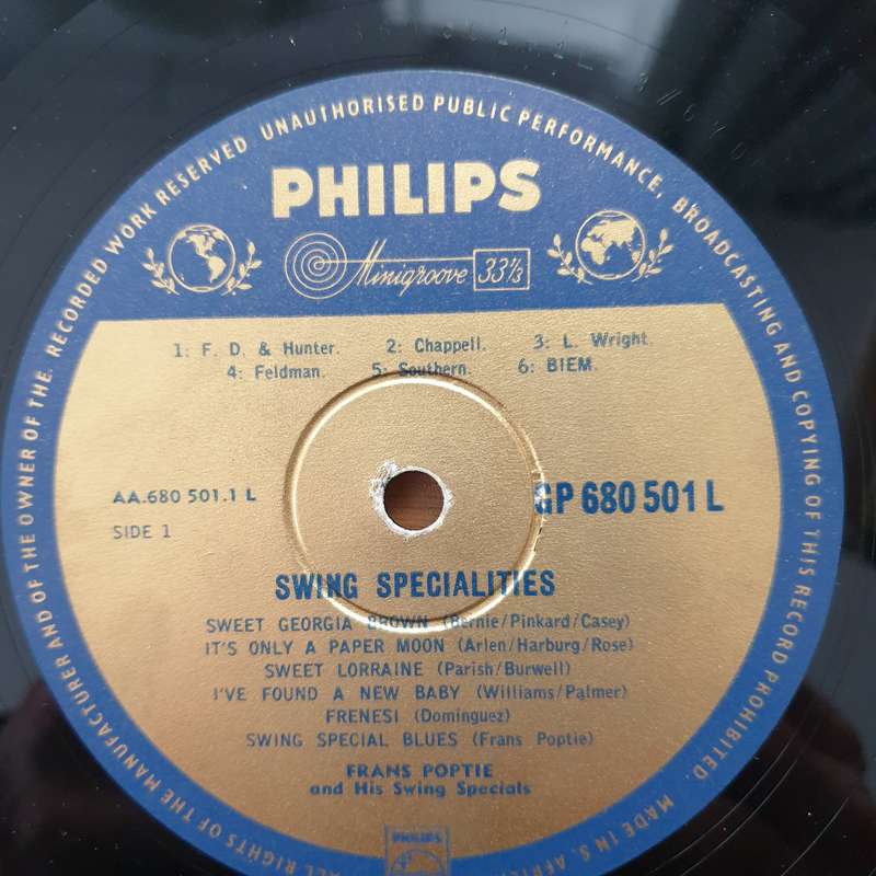 Frans Poptie  Swing Specialities - Vinyl LP Record - Very-Good Quality (VG)  (verry)