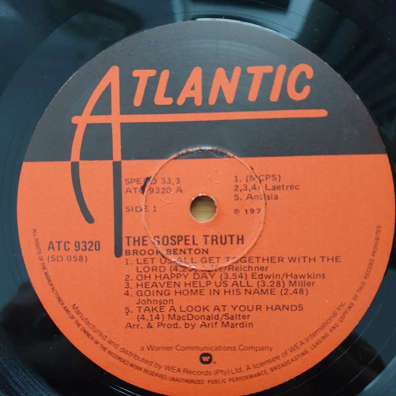 Brook Benton  The Gospel Truth - Vinyl LP Record - Very-Good Quality (VG)  (verry)