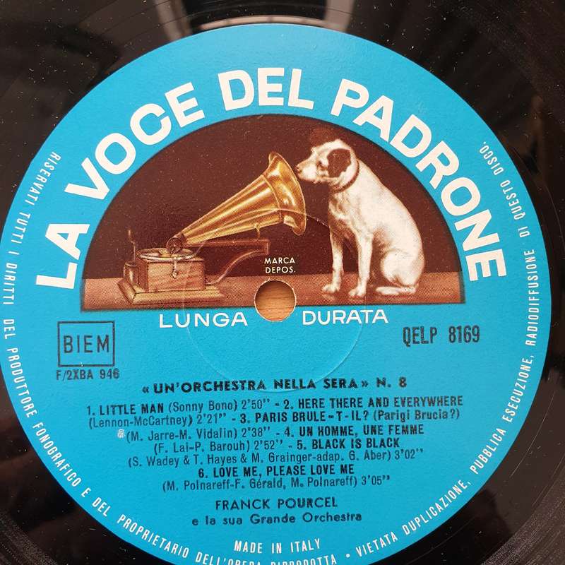 Franck Pourcel  Un'Orchestra Nella Sera N° 8  Vinyl LP Record - Very-Good+ Quality (VG+) (...