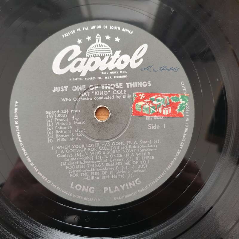 Nat "King" Cole  Just One Of Those Things - Vinyl LP Record - Very-Good- Quality (VG-) (minus)