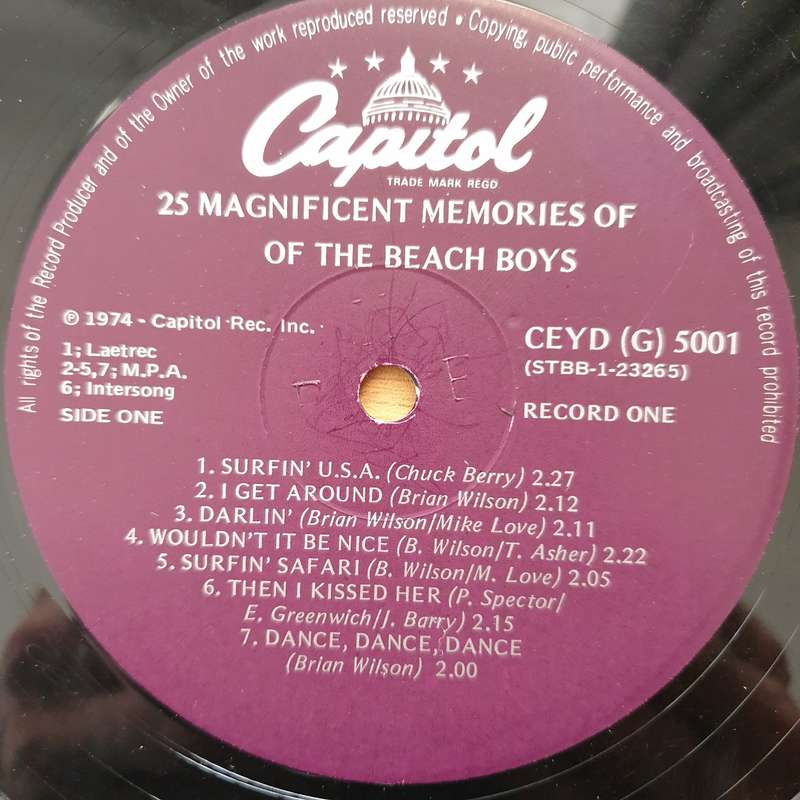 Beach Boys - 25 Magnificent Memories of the Beach Boys - Double Vinyl LP Record - Very-Good+ Qual...