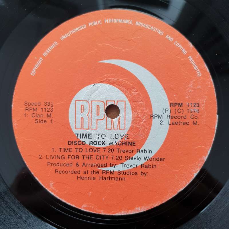 Disco Rock Machine - Time To Love  Vinyl LP Record - Very-Good+ Quality (VG+) (verygoodplus)