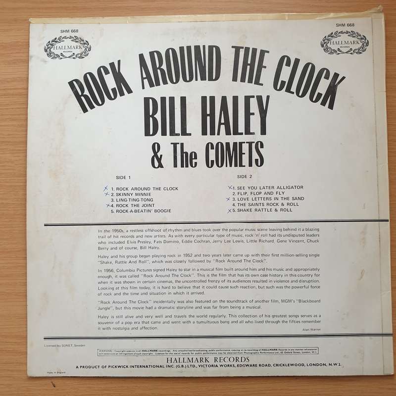 Bill Haley & The Comets  Rock Around The Clock - Vinyl LP Record - Very-Good Quality (VG)  (ve...