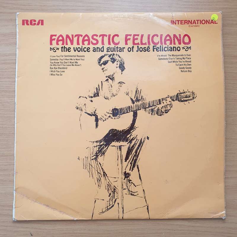José Feliciano  Fantastic Feliciano - The Voice And Guitar Of José Feliciano - Vinyl LP Reco...