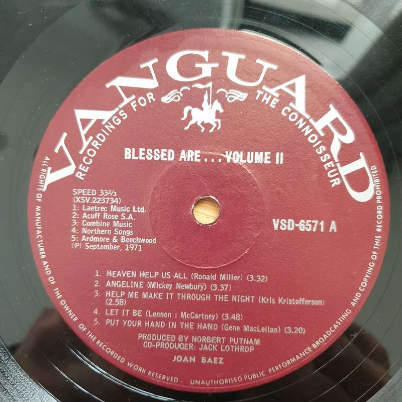 Joan Baez  Blessed Are.. - Vinyl LP Record - Very-Good- Quality (VG-) (minus)