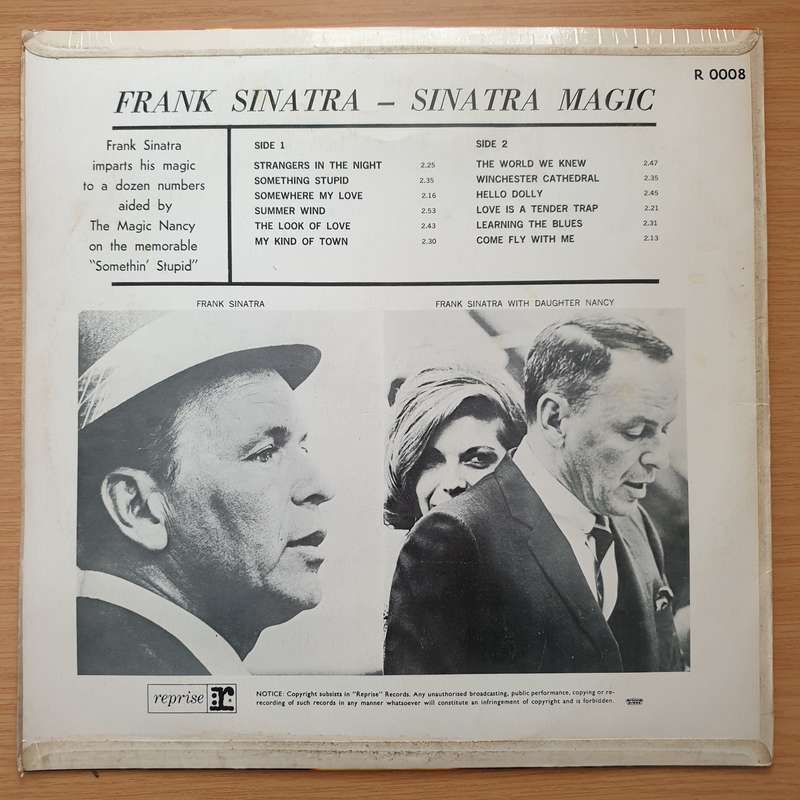 Frank Sinatra  Sinatra Magic - Vinyl LP Record - Very-Good Quality (VG)  (verry)