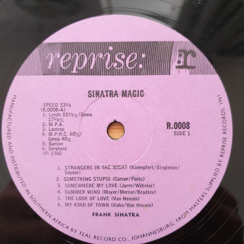 Frank Sinatra  Sinatra Magic - Vinyl LP Record - Very-Good Quality (VG)  (verry)