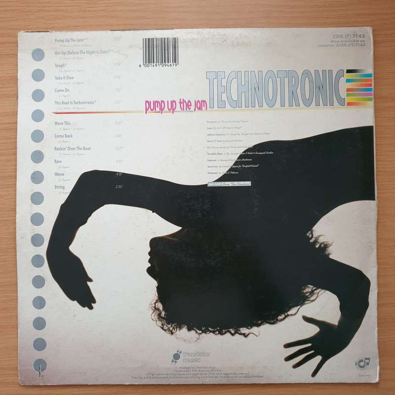 Technotronic  Pump Up The Jam -  Vinyl LP Record - Very-Good+ Quality (VG+)