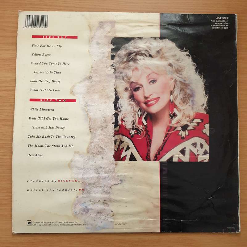 Dolly Parton  White Limozeen Vinyl LP Record - Very-Good+ Quality (VG+) (verygoodplus)