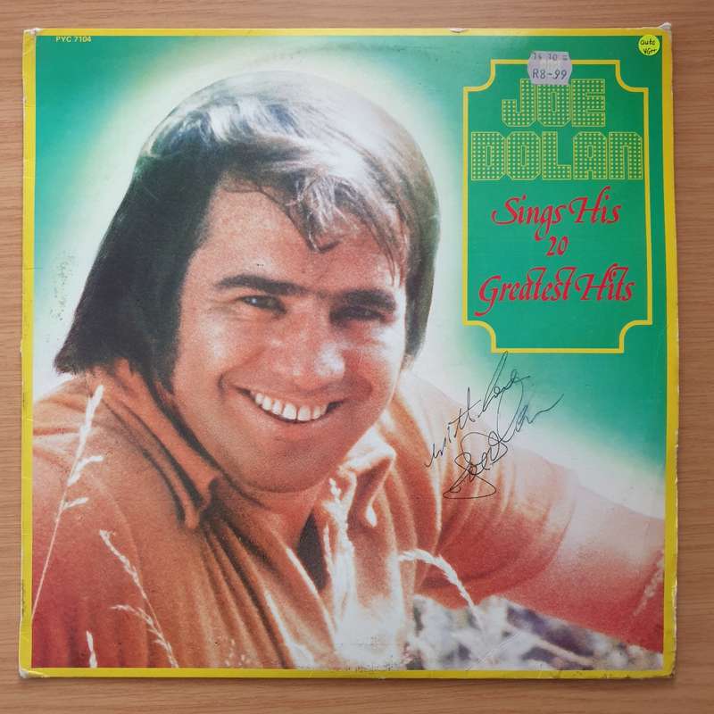 Joe Dolan  Joe Dolan Sings His 20 Greatest Hits - Autographed   Vinyl LP Record - Very-G...