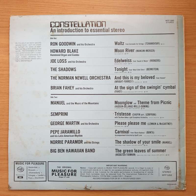 Constellation   An Introduction to Essential Stereo - Vinyl LP Record - Very-Good+ Quality (VG...