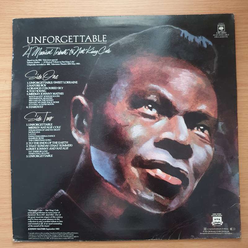 Johnny Mathis And Natalie Cole  Unforgettable: A Musical Tribute To Nat King Cole - Vinyl LP R...