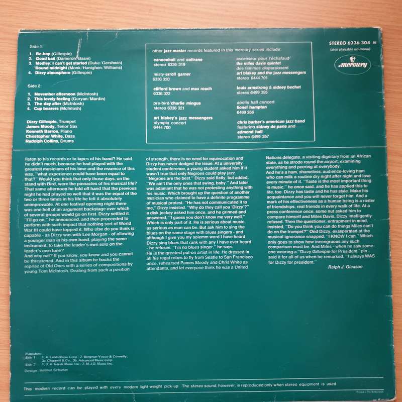 Dizzy Gillespie  Something Old, Something New (Netherlands Pressing) - Vinyl LP Record - Very-...