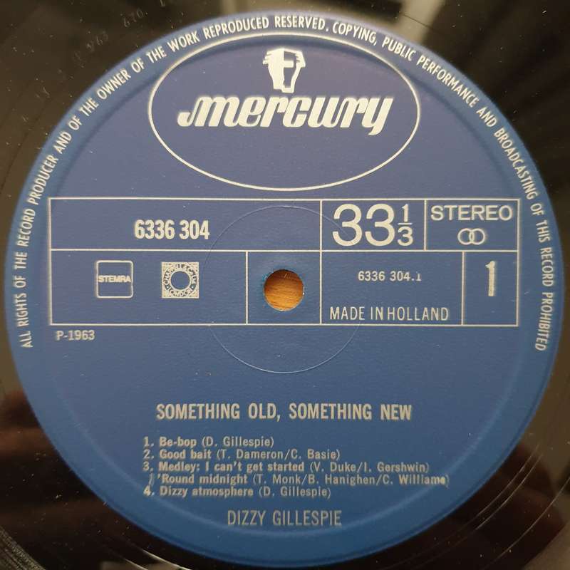Dizzy Gillespie  Something Old, Something New (Netherlands Pressing) - Vinyl LP Record - Very-...