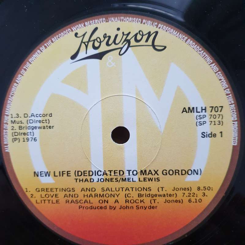 Thad Jones / Mel Lewis  New Life (Dedicated To Max Gordon) - Vinyl LP Record - Very-Good- Qual...