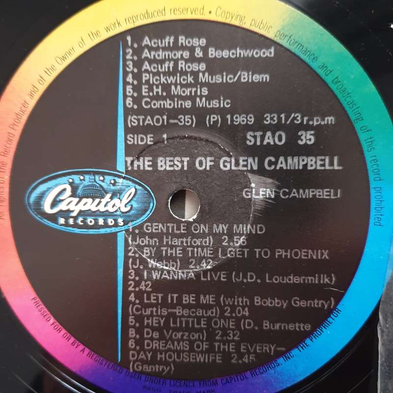 The Best of Glen Campbell  - Vinyl LP Record - Very-Good+ Quality (VG+)